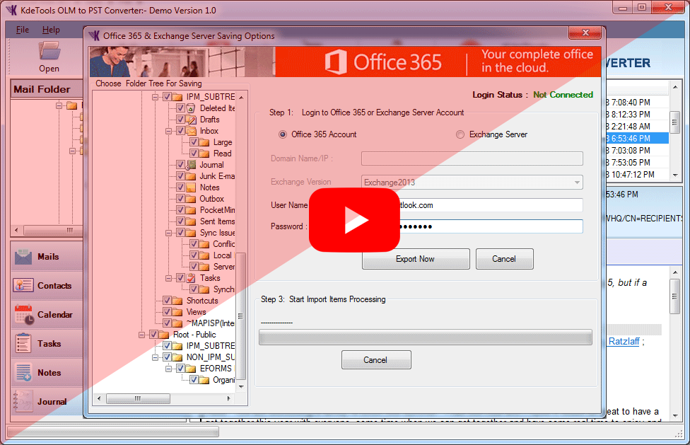 OLM to Office 365 Video